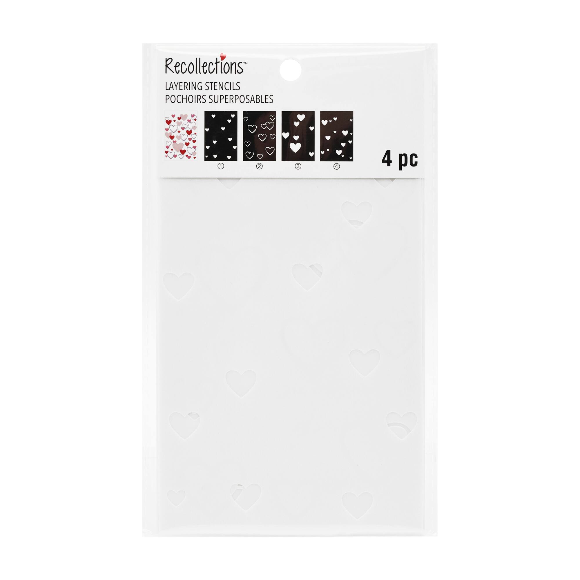 4" x 6" Heart Print Layering Stencil Set by Recollections™